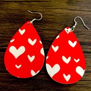 Valentine’s Faux Leather Earrings